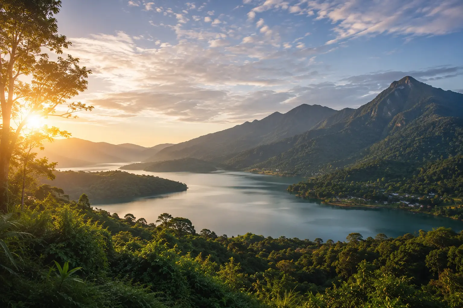 Suasana alam Indonesia yang tenang untuk melepas penat.