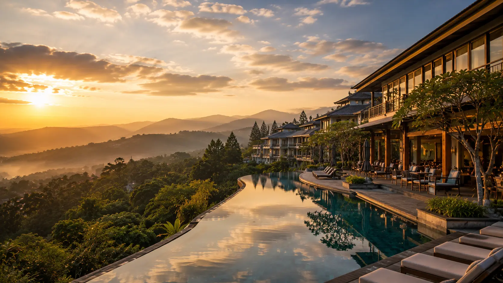 Hotel mewah di Bandung dengan suasana pegunungan.
